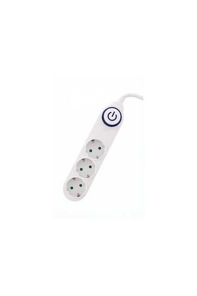 Well Extension cord 3 sockets 5m white with switch cable 3xG1.5mmp Well