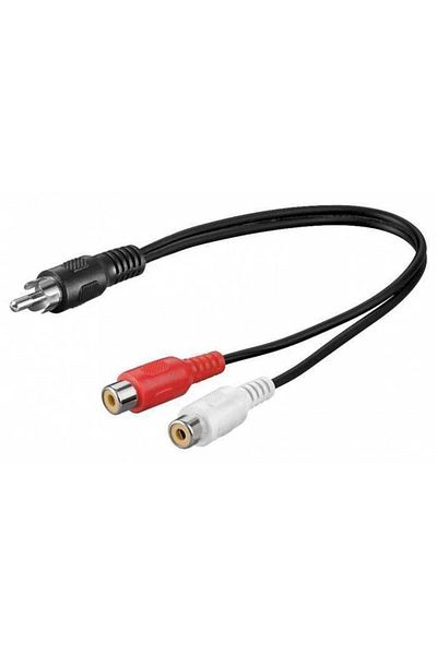 goobay RCA adapter cable for 2x RCA male 0.2m