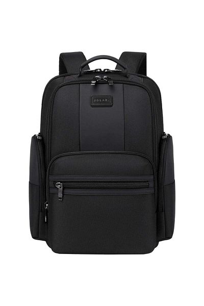JOLAR. Rucsac Smart Business Cu Compartiment Pentru Laptop De 15.6 Inch, Cu Port Usb Type-c, Negru