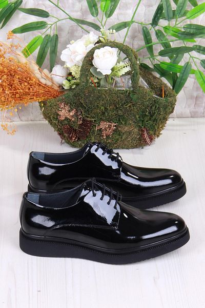 Mehmet Mete 42247 Patent Leather Lightweight Comfortable Genuine Leather Men's Shoes Inside and Out