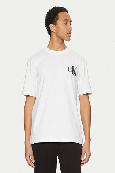 Calvin Klein Férfi vastag Ck nyomott fehér póló