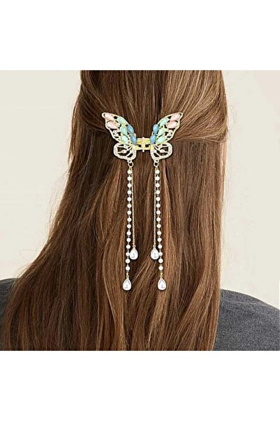 İNİTİUM Metal Hanging Stone Butterfly Buckle