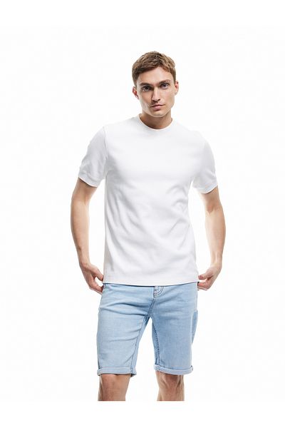 Koton Βαμβακερό τζιν σορτς Oversize - Βερμούδα με λεπτομέρεια στην τσέπη