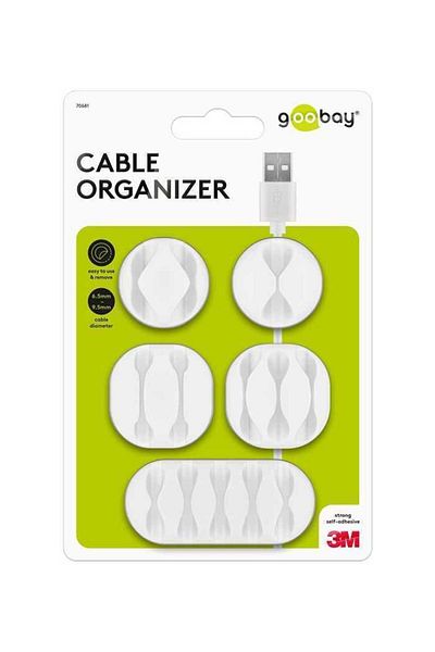 goobay Goobay cable management clips set of 5 white