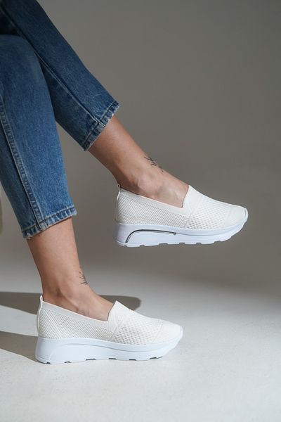 HVZ Exclusive White Knitwear Comfortable Sports Shoes Comfort Soft Sole Snekaer