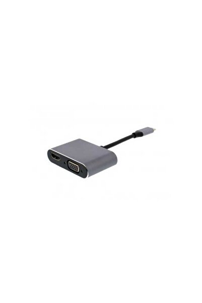 Well Προσαρμογέας USB Type C 3.1 - HDMI 4K 30Hz si VGA 1080p 60Hz