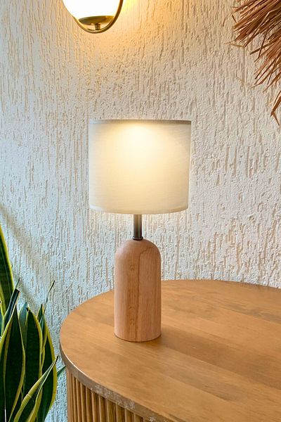 ESLENTA Wooden and Fabric Cylinder Atum - Stylish Designed Lampshade