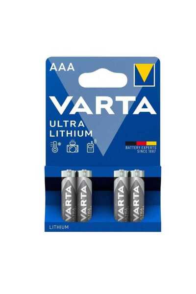Varta Ultra Lithium Aaa R3 – Set 4 Baterii Litiu 1,5 v, Performanță Extremă