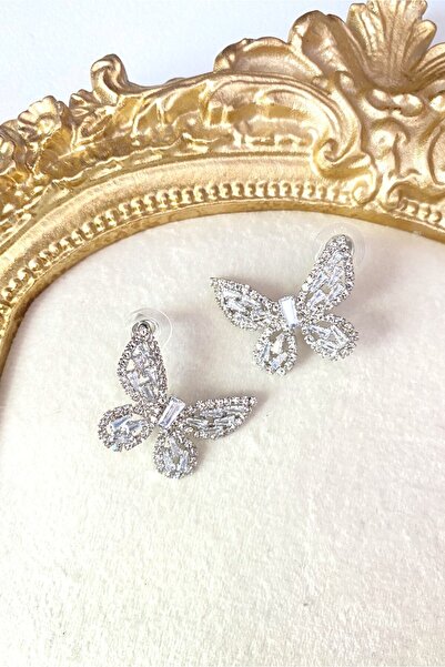 Diamara Designs Sallantılı Zirkon Taşlı Kadın Küpe – Altın ve Gümüş Kaplama Abiye Küpe