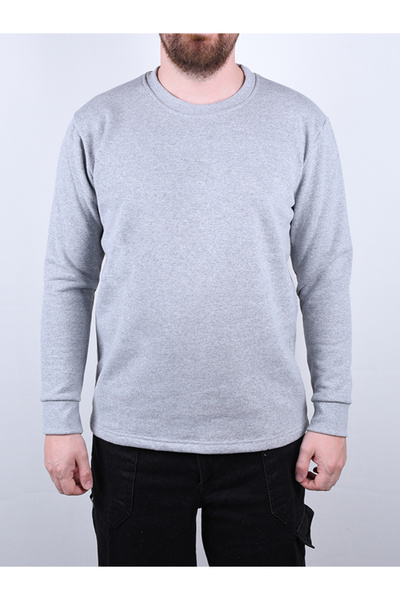 By Okat سويت شيرت من الصوف برقبة دائرية للجنسين |   نسيج من خيطين، يحافظ على الدفء، للعمل والاستخدام اليومي