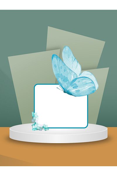 Özcan Toptan Tuhafiye Gift Turquoise Butterfly Patterned Notepad | Note Paper | Notepad