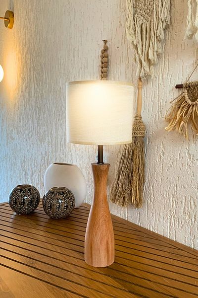 ESLENTA Wooden and Fabric for Home Decoration - Cylinder Lampshade