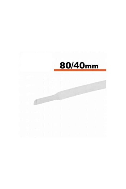 OEM Tub termocontractibil alb 80mm/ 40mm 0.5m
