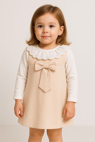 Nimini Kids Φόρεμα για κορίτσια με κορδέλα Eid με λεπτομέρεια από δαντέλα (3-7 ΕΤΩΝ)