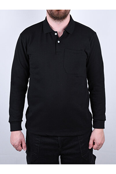 By Okat Polo Collar Pocketed Work Sweatshirt with Fleece Keeps Warm 2 Threads