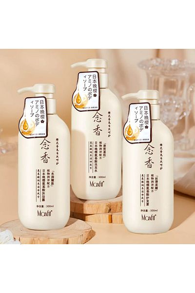 MAXFIT 3pcs Japanese Sakura Shampoo (Original) for Hair Growth, Preventing Hair Loss and Removing Dandruff 300ml