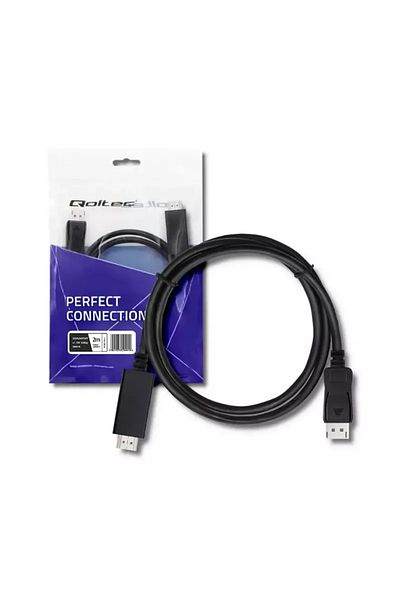 OEM Cable 4K UHD 2880p DisplayPort v1.2 - HDMI 2m black QOLTEC-50441 50441-QOLTEC