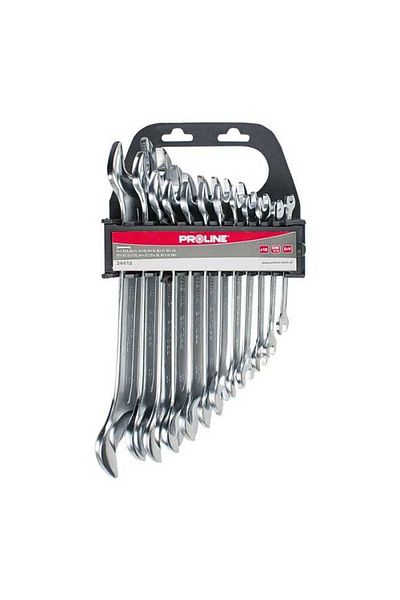 PROLINE Forged CR-VA open-end wrench set 6-32mm 12 pieces PROLINE 34412