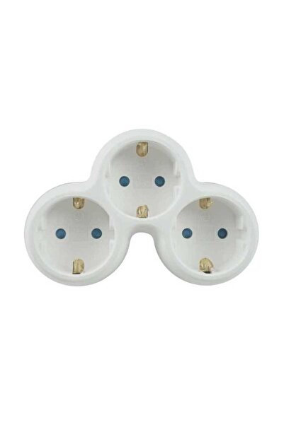 OEM Stecher triplu Technik TP3 cu contact protectie 3x Schuko 16A 3500W alb
