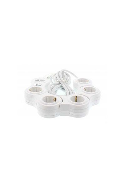 Well Adjustable extension cord 5 sockets 3m cable 3xG1.5mm2 16A 3500W with USB charger Well