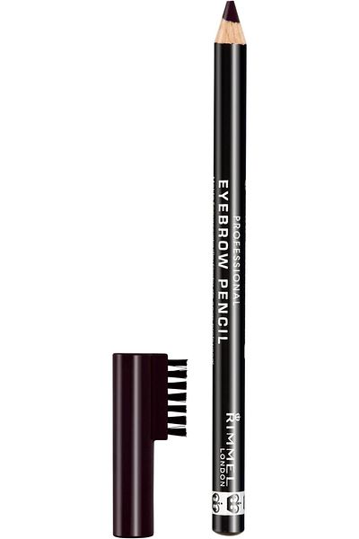 Rimmel Professional Eyebrow Pencil with Brush, 04 Black Brown, 0.05 oz