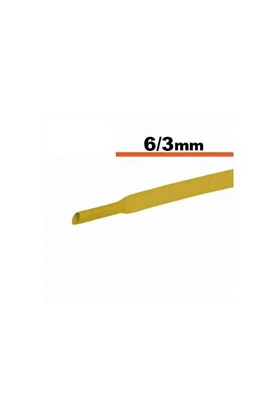 OEM Жълта термосвиваема тръба 6 мм/ 3 мм 0,5 м