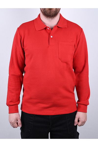 By Okat Unisex Polo Collar Fleece Sweatshirt |   2 Yarn, Warm Consistent, Business and Casual