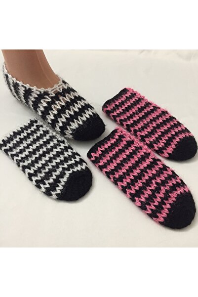 PİNA HEDİYELİK AKSESUAR EL ÖRGÜSÜ PATİK 2 ÇİFT TIĞ İŞİ ÇEYİZLİK PATİK EL İŞİ ...