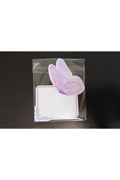 Özcan Toptan Tuhafiye Gift Purple Butterfly Patterned Notepad | Note Paper | Notepad