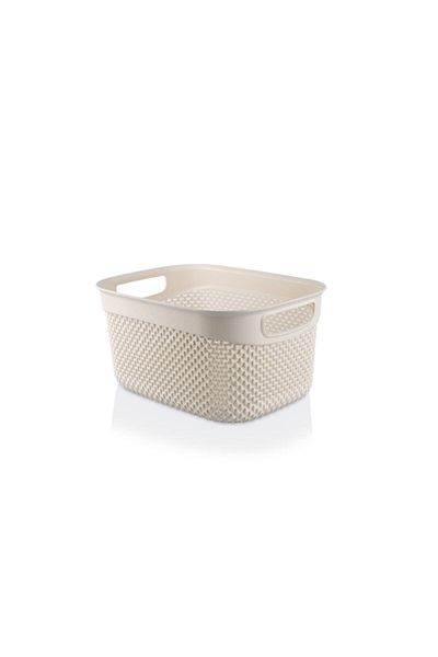 Melkan Home Coș cu model de picături Coș de depozitare și organizare din plastic multifuncțional cu model de picături de cremă de 6,6 litri