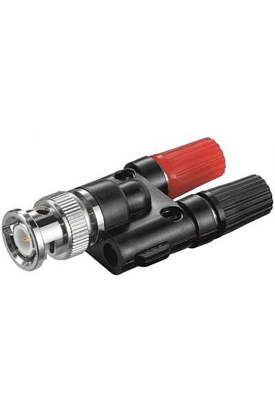 goobay Adapter BNC male - 2x banana 4mm female red/black 11401