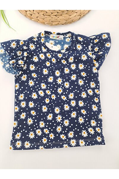 Butik Дівчачий шорти-футболка, комплект на літо, з малюнком маргариток