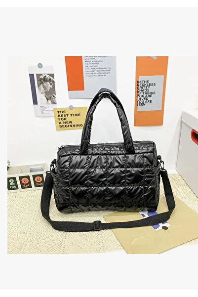 Obay Siyah Bir Stil 2021 Yeni Kış Omuz Çantası Kadın Çanta Uzay Pedi Büyük Kapasiteli Crossbody Çanta
