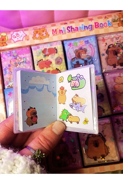 ÖZ OFİS Capybara Kapibara 3 τεμάχια Mini Water Sticker Notebook Σημειωματάριο με 300 αυτοκόλλητα