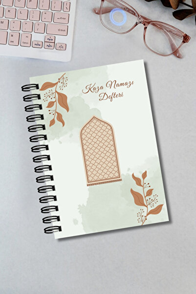 Burak Baskı Tasarım 10 Yıllık Kaza Namazı Defteri , Yeşil Kahverengi Kapak / ...