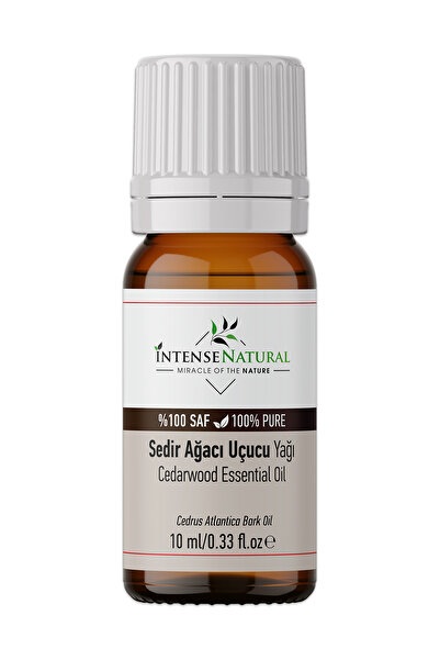 İntense Natural Sedir Ağacı Uçucu Yağı 10 Ml %100 Saf Ve Doğal Cedarwood Essential Oil