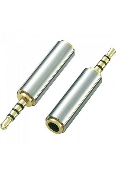 OEM Adapter Jack 4 pin 2.5 mm male to 4 pin 3.5 mm female metal