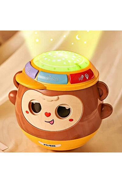 cayenna Uyku ve Oyun Arkadaşı Pilli Sesli Işıklı Projeksiyonlu 5in1 Maymun Oy...