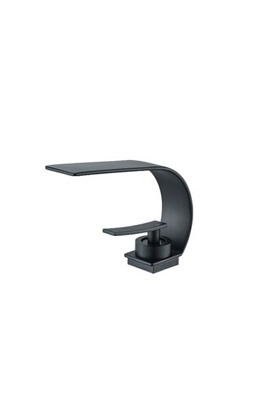 Blackswan Design Baterie chiuveta baie, Blackswan, Tip M247, model negru mat Waves, dimensiune 20 cm