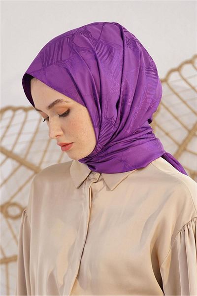 Loryan Floss Jacquard Retro Plum Shawl