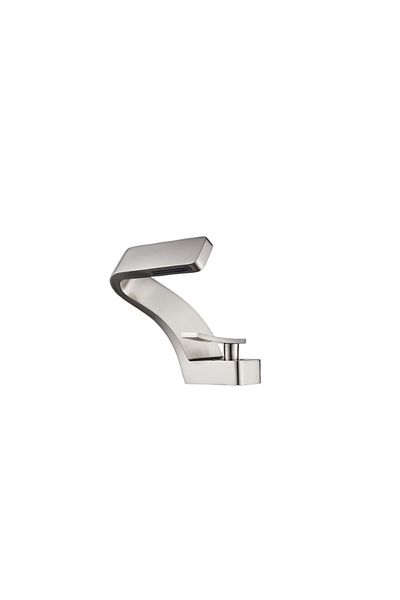 Blackswan Design Bathroom sink faucet, Blackswan, Type M205, nickel model with waterfall spout, 15 cm