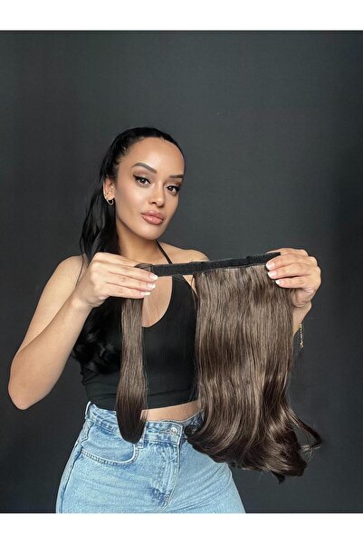 Suzan Peruk Kahverengi At kuyruğu Postiş Bağcıklı En kullanışlı model.AT KUYR...