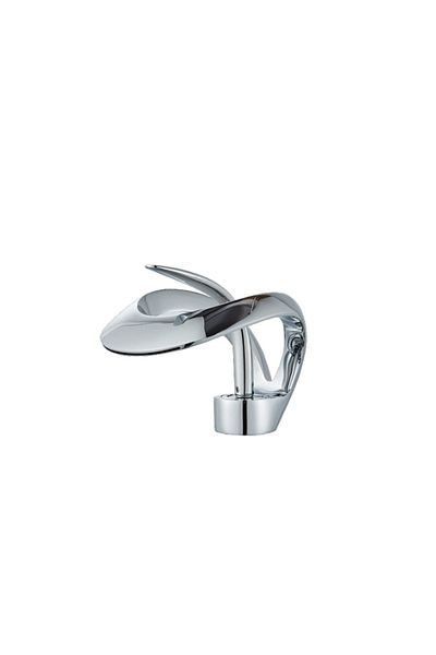 Blackswan Design Bathroom sink faucet, Blackswan, Type M180, chrome model with waterfall spout, size 15 cm