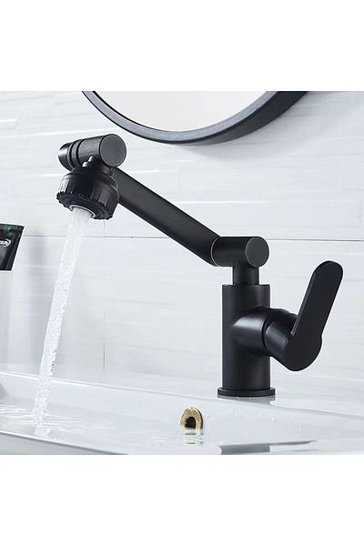 Blackswan Design Bathroom sink faucet, Blackswan, Type M321, matte black model, 360° foldable, size 30 cm