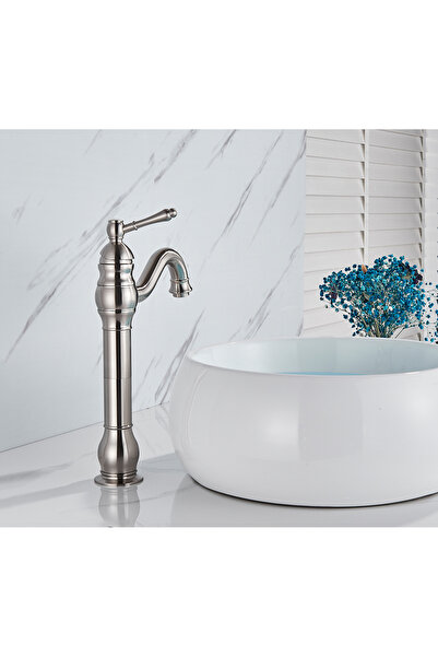 Blackswan Design Baterie chiuveta baie, Blackswan, Tip M154, model nichel lung, dimensiune 32.5 cm