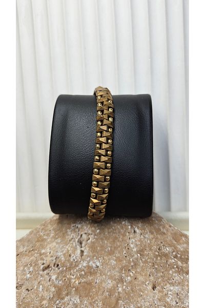 AURA Macrame Hematite Stone Bracelet 3 Wrap