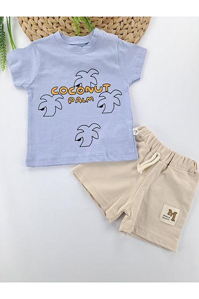 Butik Baby Boy / Child Shorts T-Shirt Summer Double Set Coconut Printed Premium Quality