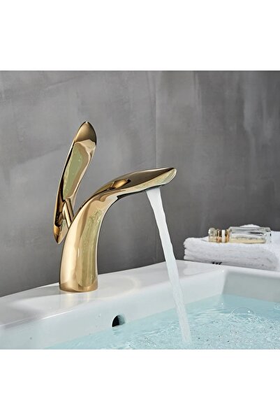 Blackswan Design Baterie chiuveta baie, Blackswan, Tip M88, model auriu lucios, dimensiune 20 cm