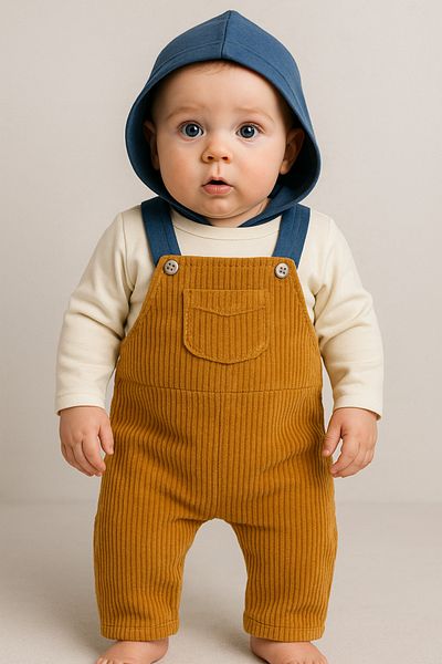 Nimini Kids New Season Hooded Sweatshirt & Velvet Baby Kids Salopet