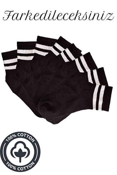 DİLRUBA AVM Quality Cotton Soft Unisex Ring Patterned College Socks (8 Pairs)